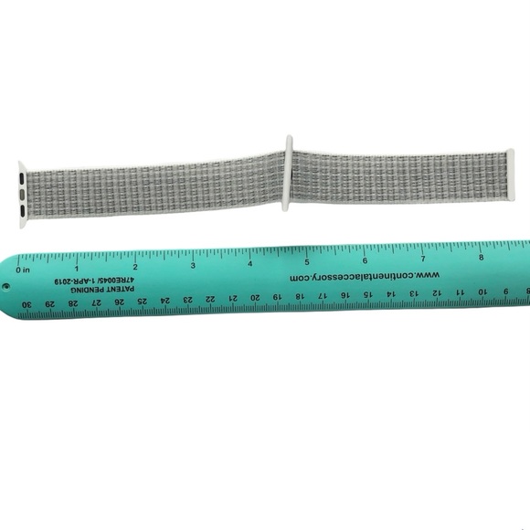 5/$20 NEW Seashell Nylon Sport Loop Band 38/40/41mm Gray White - Picture 4 of 8